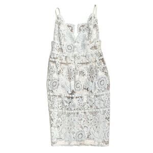 For Love and Lemons white lace mini dress small